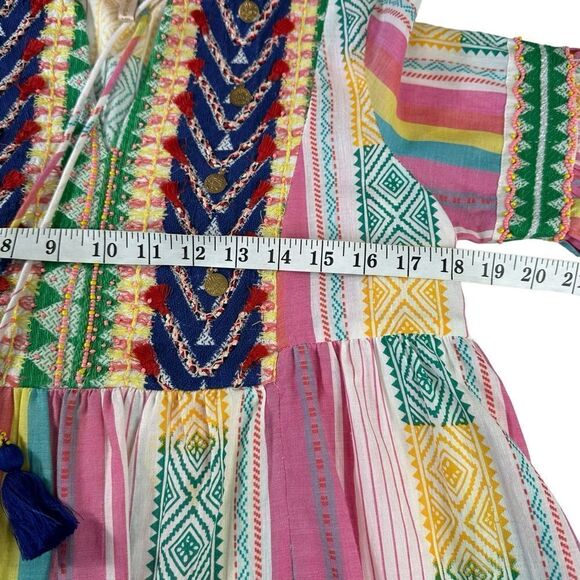 Antropologie Verb Vanessa Embroidered Multi color Boho Tunic Blouse, XS - Picture 10 of 15